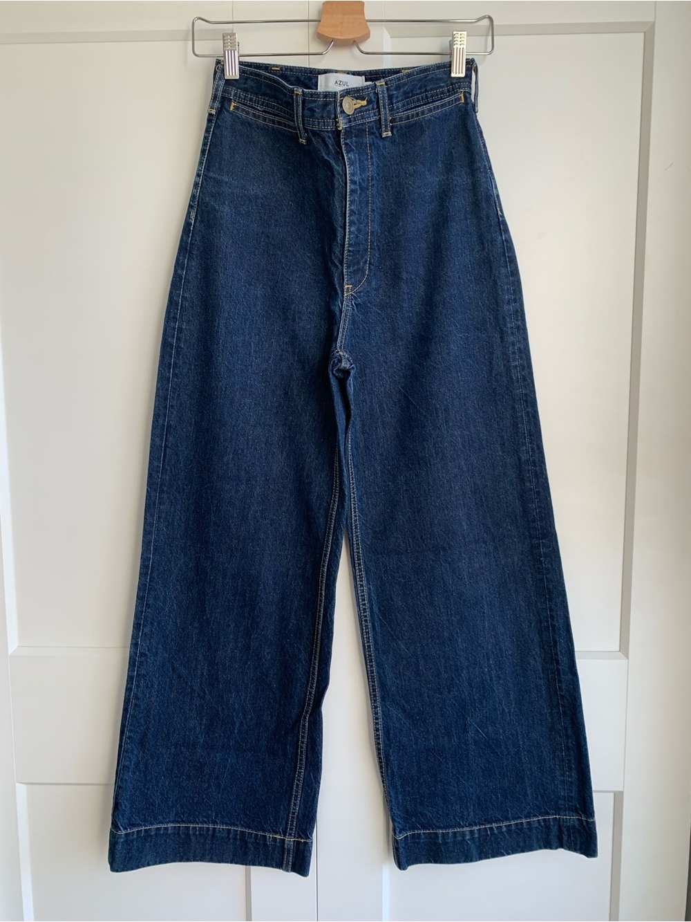 AZUL by Moussy Wide Leg Dark Blue Jeans women’s size M